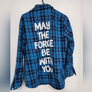 Cakeworthy Star Wars Medium Flannel May The Force Be With You Unisex Shirt